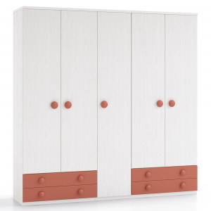 Armario 5 puertas 4 cajones grandes