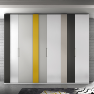 Armario de 6 puertas multicolor 205A