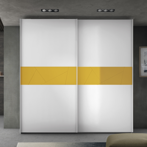 Armario de 2 puertas correderas con franja decoración 224A