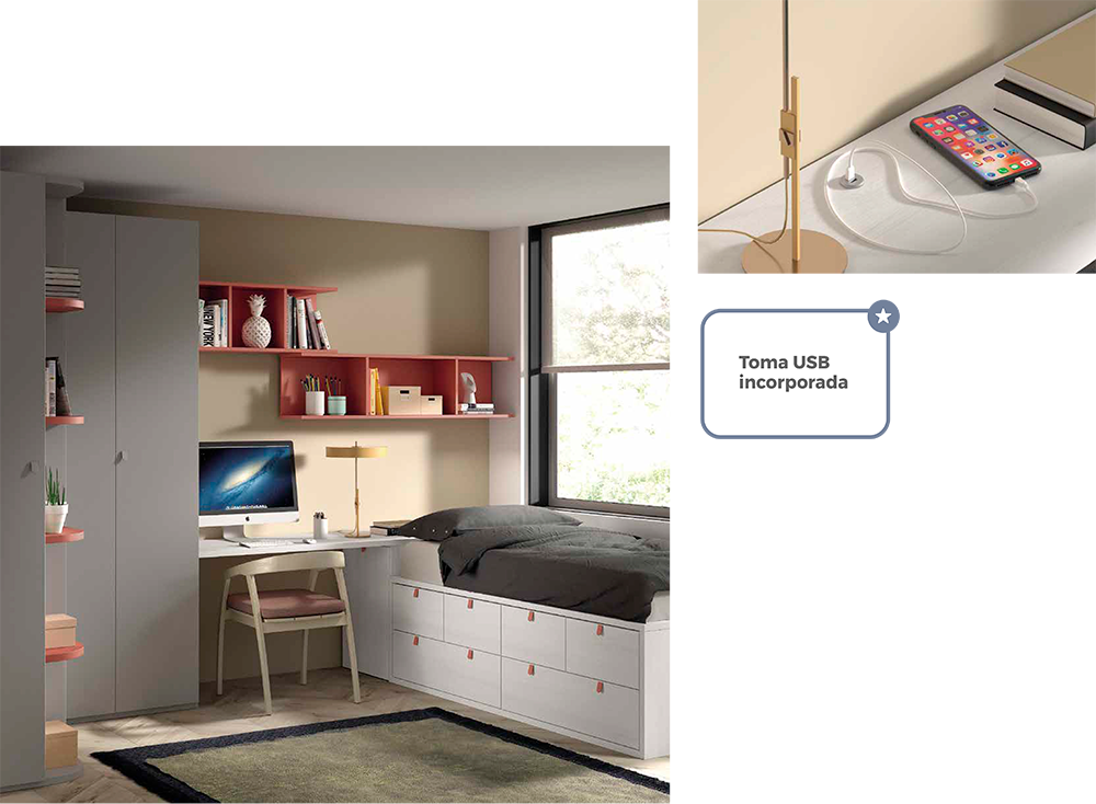 Dormitorio juvenil F024 - Imagen 2